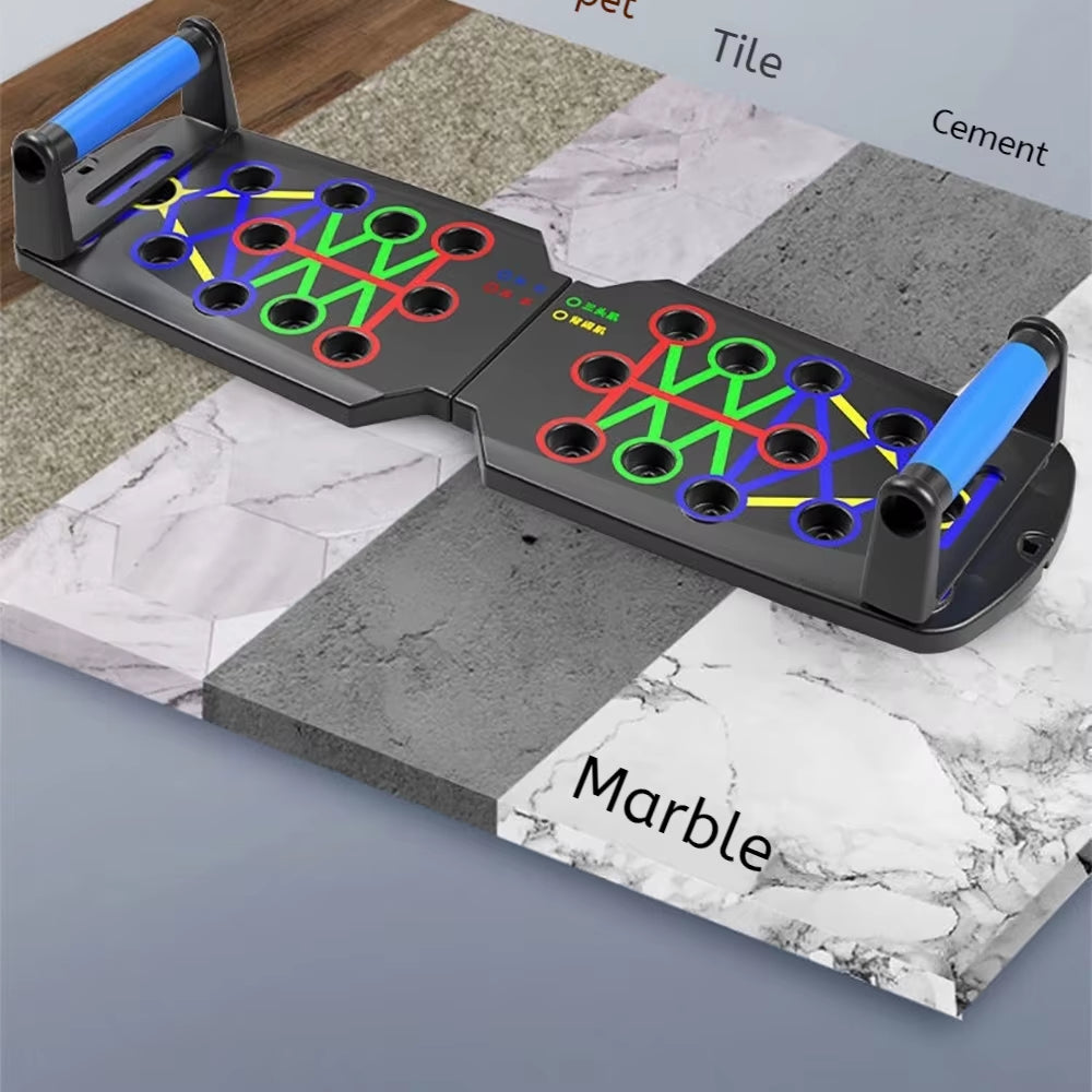 Foldable Multi-Functional Push up Board Chest Abs Training Equipment Portable Home Gym Fitness Tool for Men Core Workout