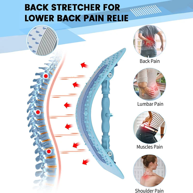 Lumbar Soothing Device, Lumbar Stretching Massager, Yoga Spine Correction, Hump Back Exercise and Stretching Equipment