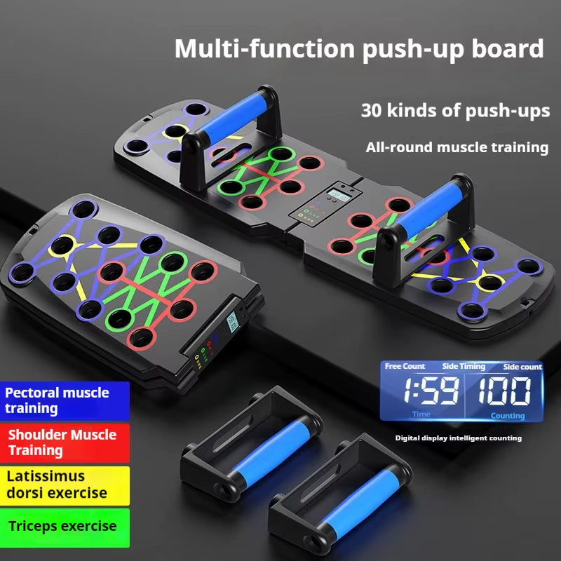 Foldable Multi-Functional Push up Board Chest Abs Training Equipment Portable Home Gym Fitness Tool for Men Core Workout