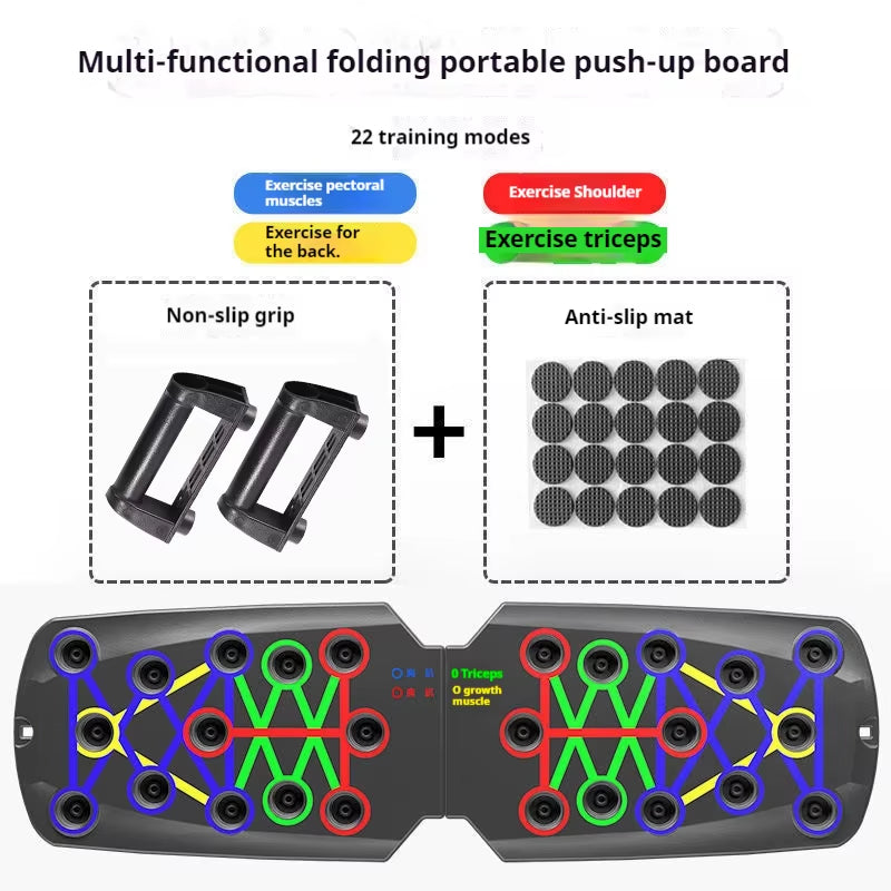 Foldable Multi-Functional Push up Board Chest Abs Training Equipment Portable Home Gym Fitness Tool for Men Core Workout